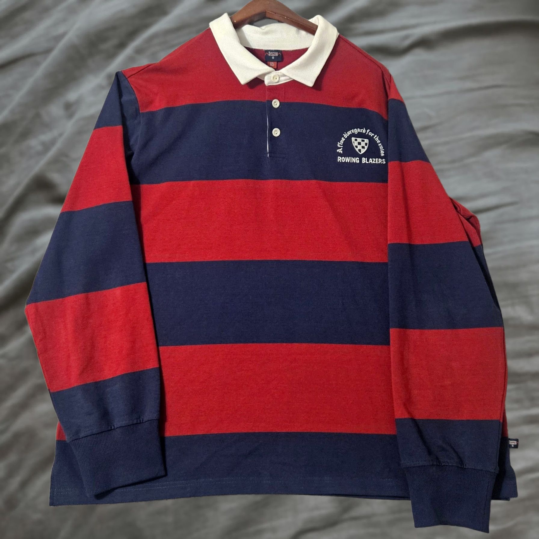 Rowing Blazers Rowing Blazers x Target Rugby Shirt Mens 2XL Colorblock Long Sleeve Polo Prep Size US XXL / EU 58 / 5 - 1 Thumbnail