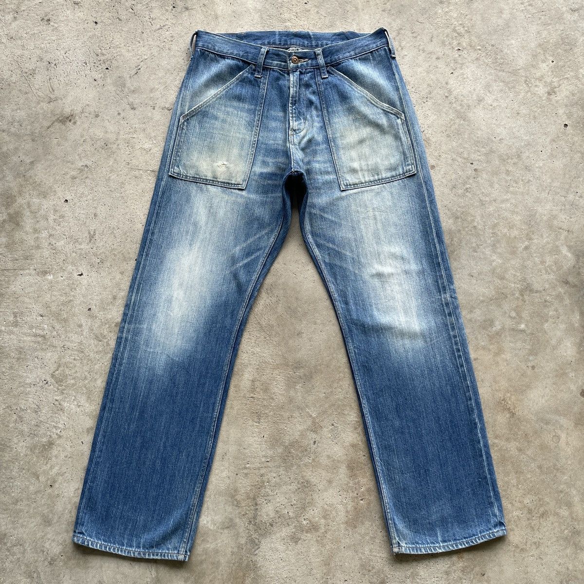 Japanese Brand × Jean × Vintage W30x30💥 Vintage Japanese Brand Faded Denim Jeans Pants Size US 30 / EU 46 - 1 Thumbnail