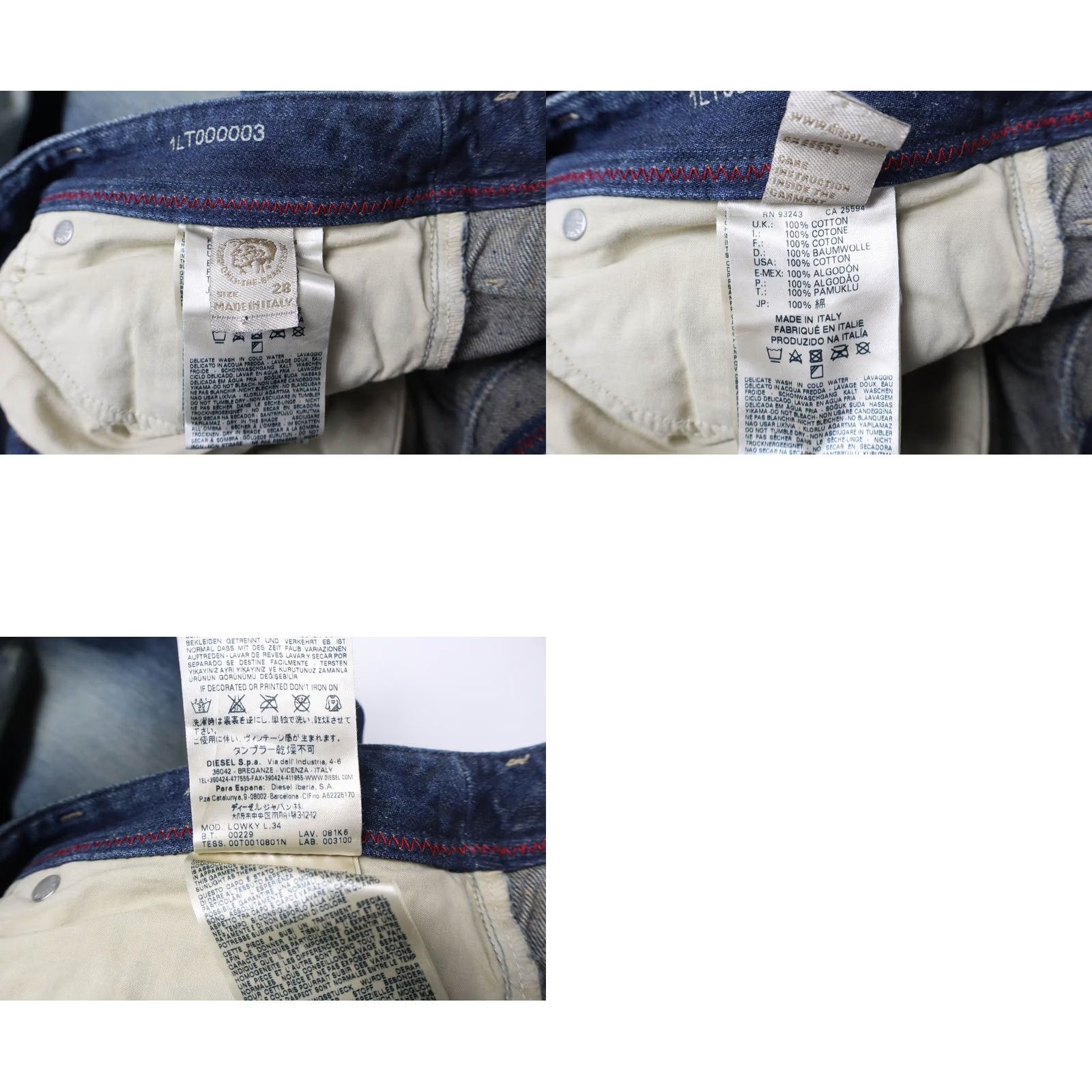 Diesel DIESEL Lowky Regular Straight Low Waist Jeans Women's W28/L34 Blue Faded 081K6 Size 28" / US 6 / IT 42 - 8 Thumbnail