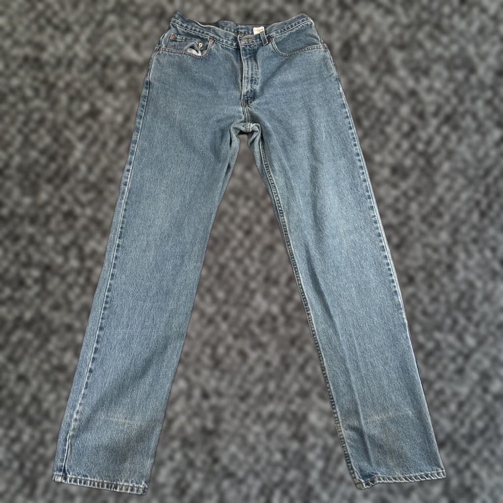 Vintage VINTAGE Levi’s Jeans Mens 34x36 Levis 550 90s Grunge Black Blue Denim Relaxed Straight Size US 34 / EU 50 - 1 Thumbnail