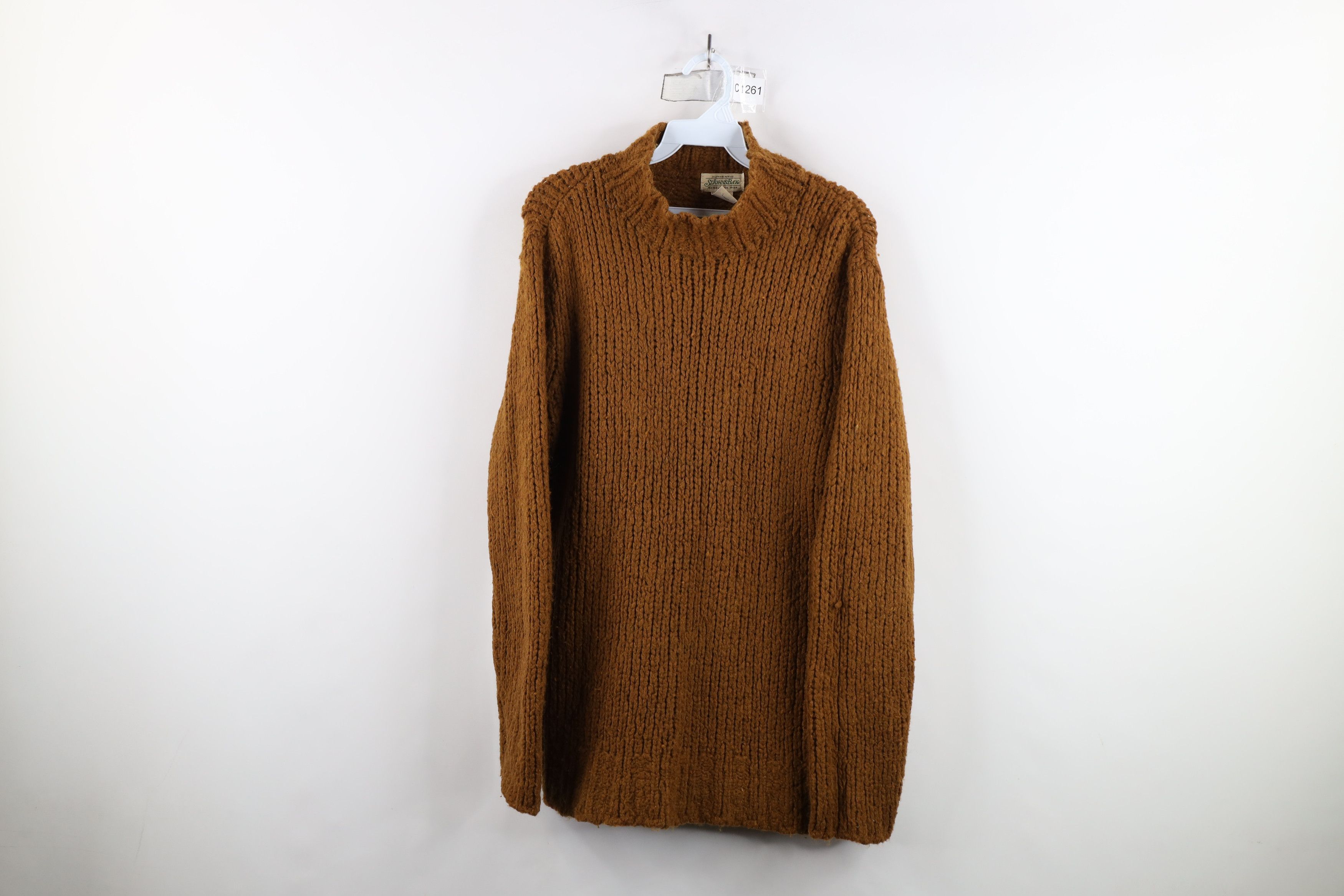 Vintage Vintage 90s Streetwear Blend Ribbed Knit Mock Neck Sweater Size L / US 10 / IT 46 - 1 Thumbnail