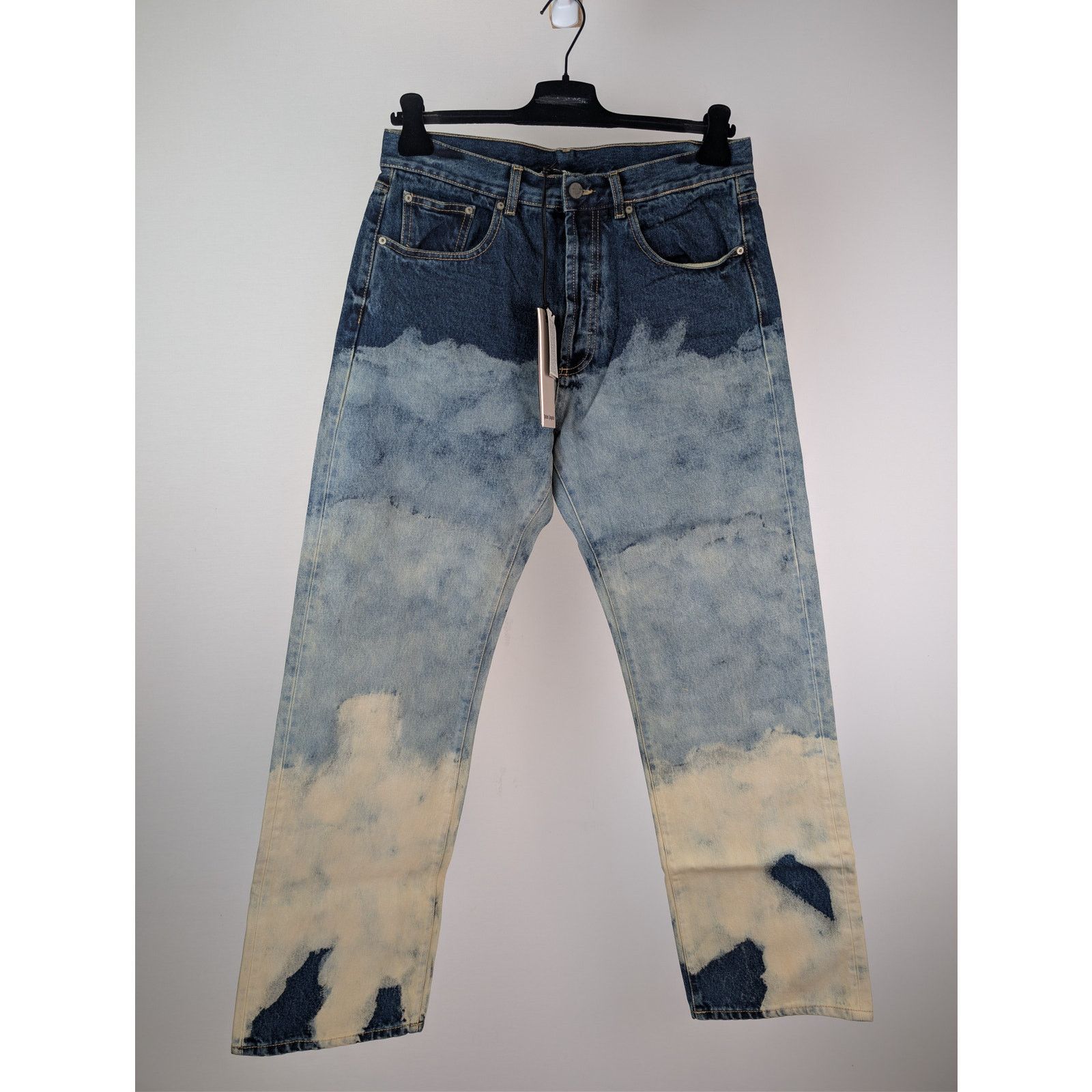 Palm Angels o1rshd1 Cloud Wash 5-Pocket Loose Denim Pants in Light Blue Size US 34 / EU 50 - 10 Thumbnail