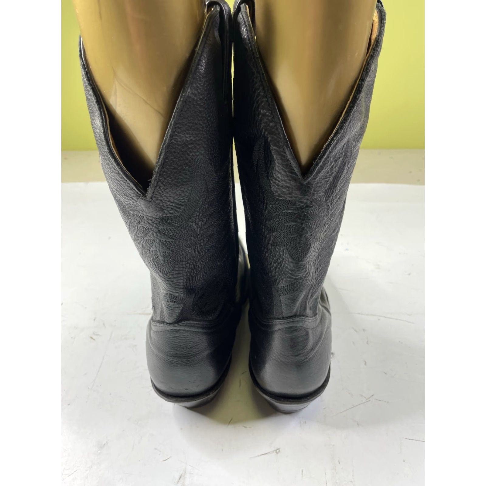 Vintage VINTAGE Boulet 9502 Boots Western Cowboy Leather Black Men 10.5 5E Wide EEEEE Boot Size US 11 / EU 44 - 7 Thumbnail