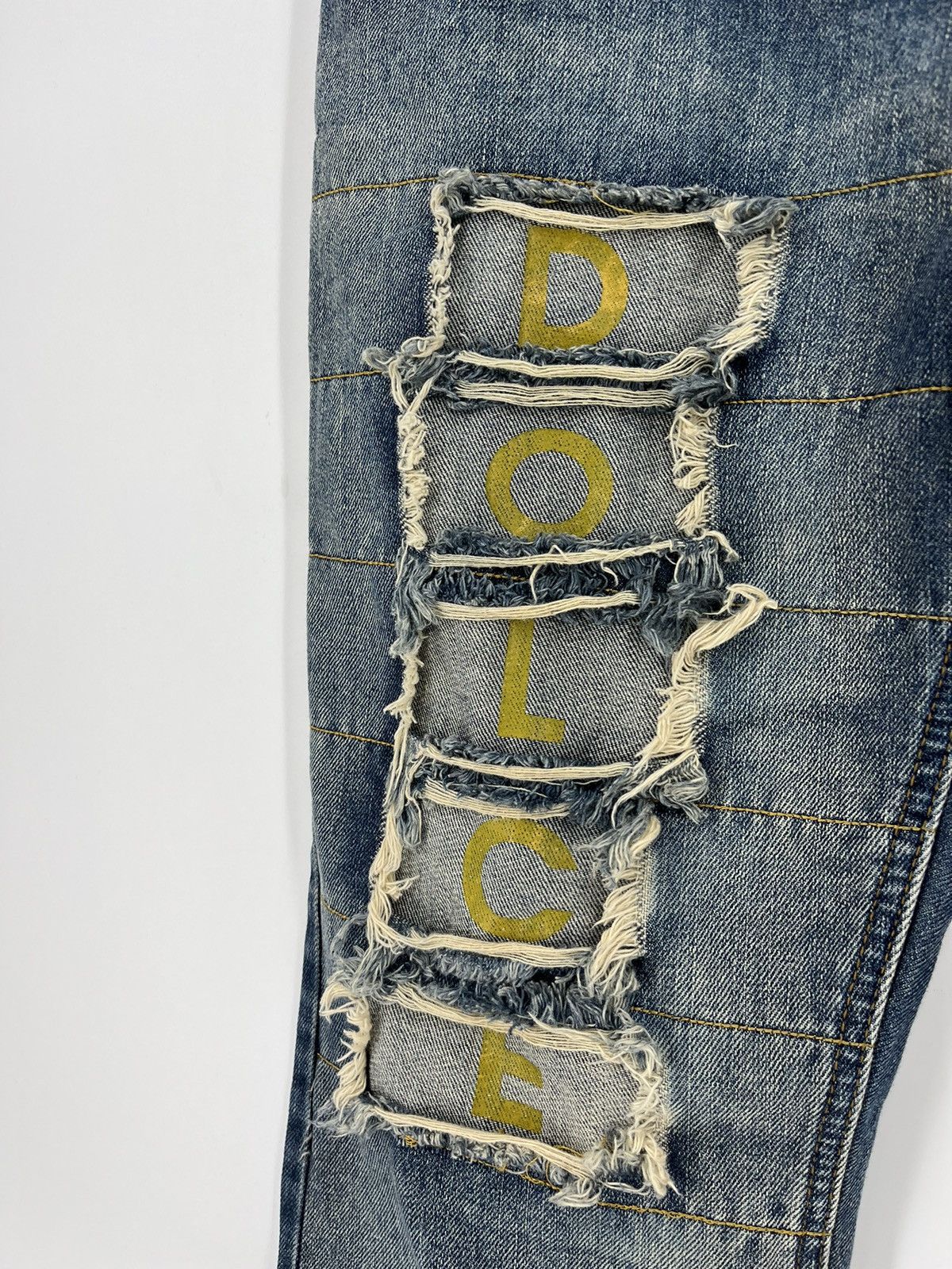Dolce & Gabbana Vintage Dolce Gabbana Big Logo Distressed Denim Jeans W29 Size US 29 - 4 Thumbnail