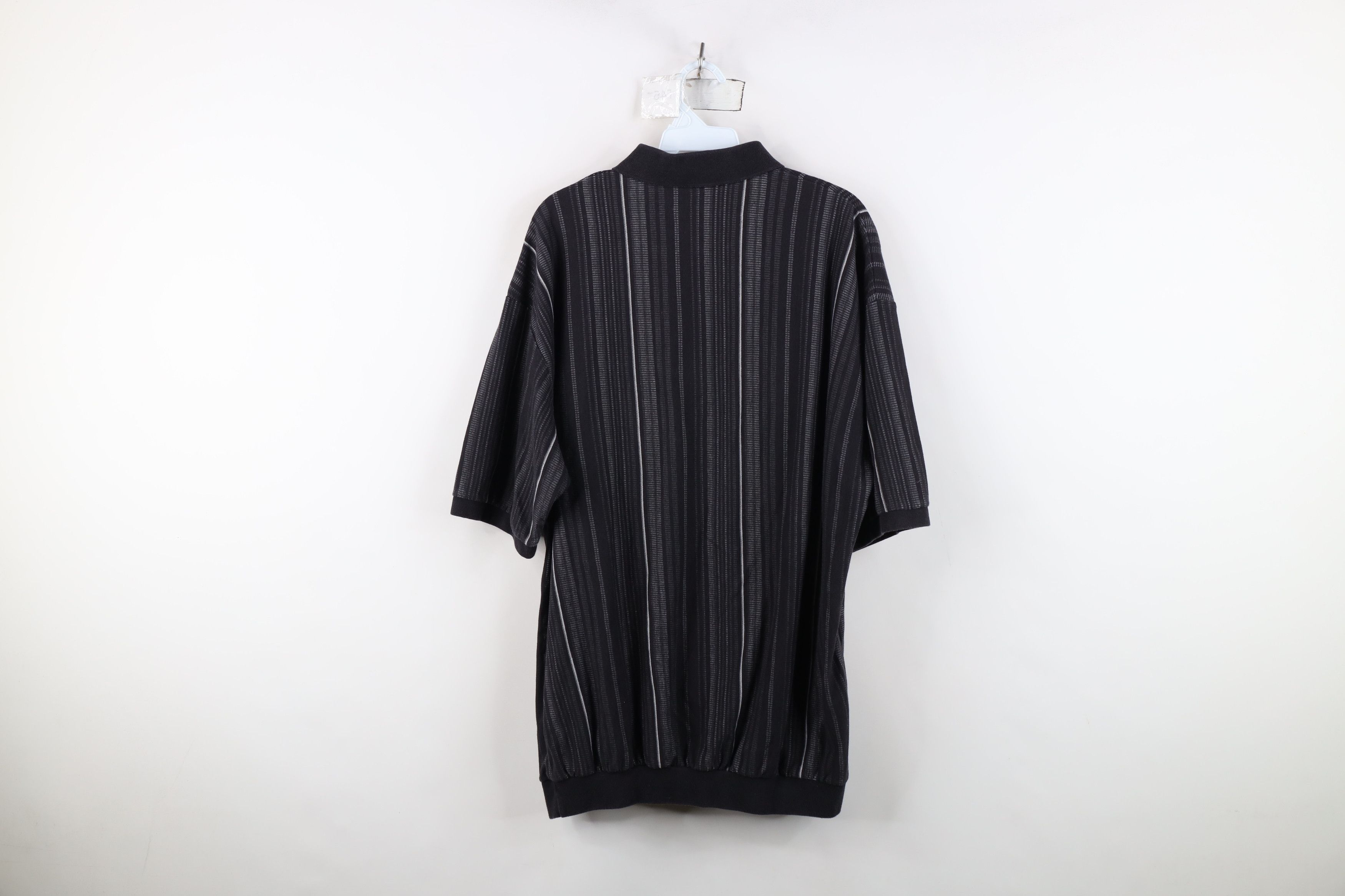 Vintage Vintage 90s Streetwear Collared Pullover Polo Shirt Black Size US XL / EU 56 / 4 - 10 Thumbnail
