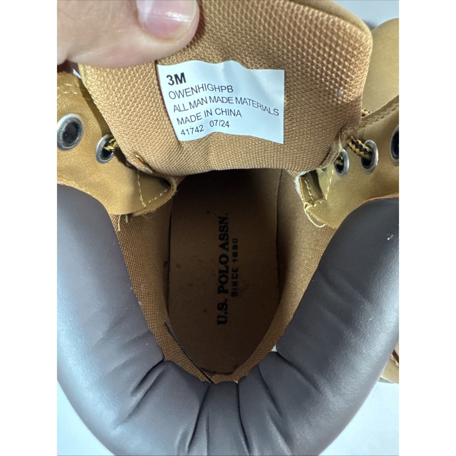 U.S. Polo Assn. U.S. Polo Assn. Owen High Boots, Brown Tan, Youth 3M Size US 5 / EU 37 - 8 Thumbnail