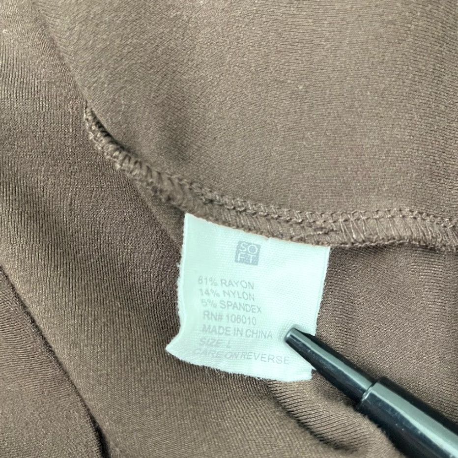 Vintage Softies Hoodie Womens L Chocolate Brown DreamTech Oversized Breathable Hooded Pullover Athletic Travel Casual Activewear Size L / US 10 / IT 46 - 6 Thumbnail
