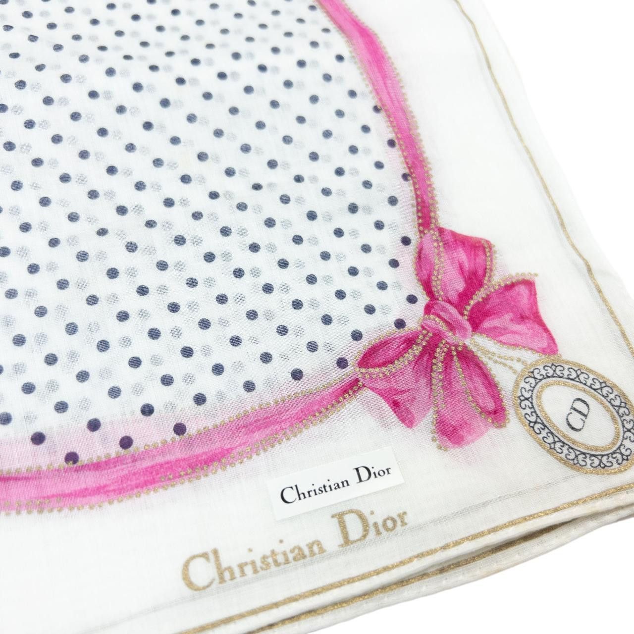 Dior Vintage Dior Polka Dot Silk Scarf Size ONE SIZE - 5 Thumbnail