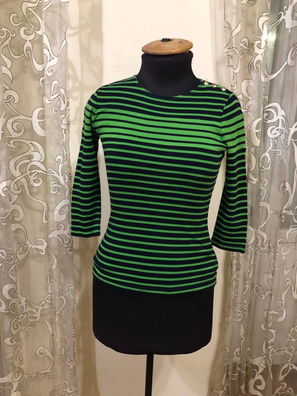 Polo Ralph Lauren Lauren Ralph Lauren Petite Striped Sweater Green tag Size XS / US 0-2 / IT 36-38 - 1 Thumbnail