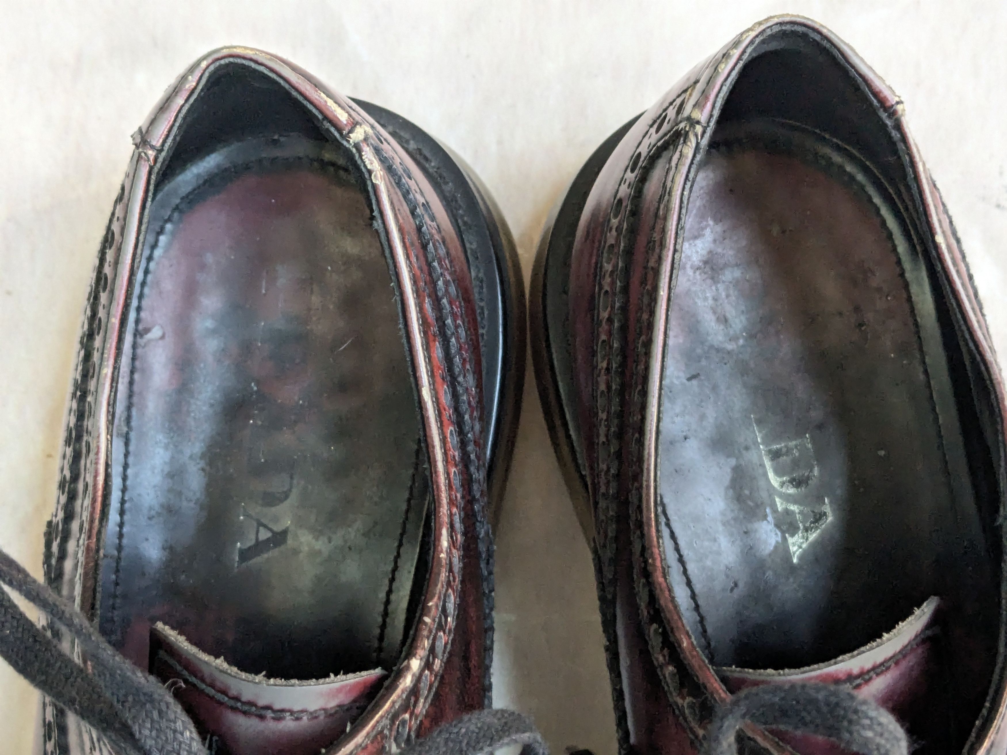 Prada Prada Wingtip Brogues Red Burgundy 9 Leather Platform Size US 9 / EU 42 - 8 Thumbnail