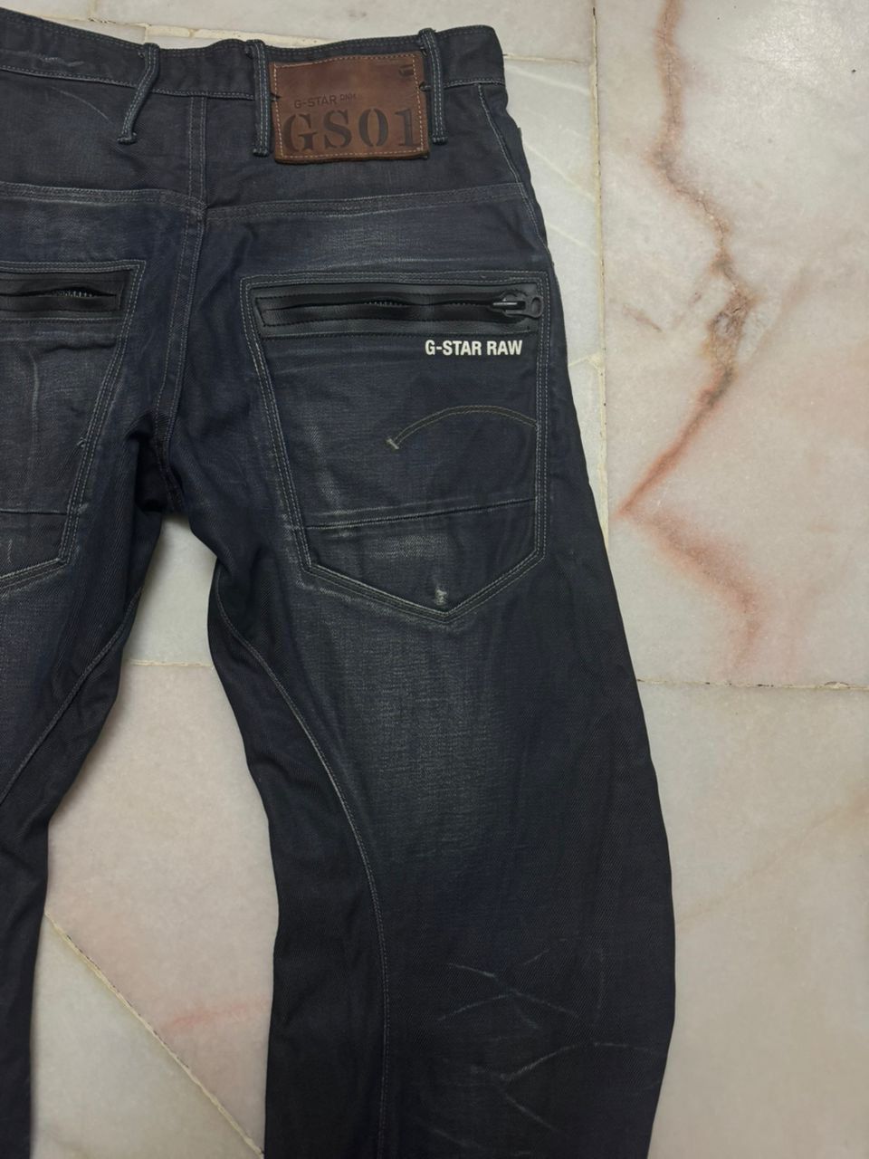G-Star 💥3D Powell💥90s Style G Star Raw Mudwash Black Denim Sick Size US 27 - 19 Thumbnail