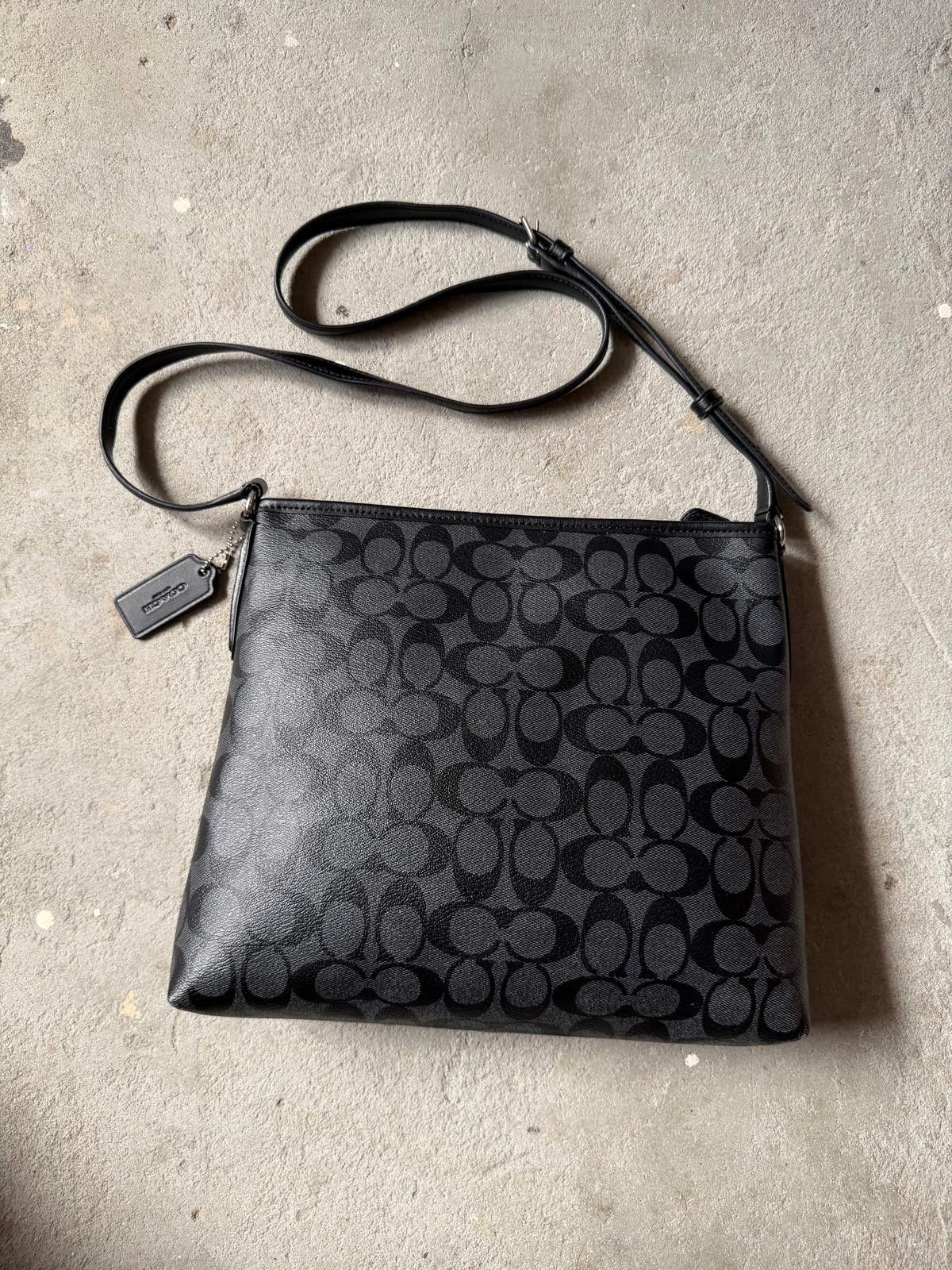 Coach Coach Signature PVC Messenger Bag Black/Grey Size ONE SIZE - 5 Thumbnail