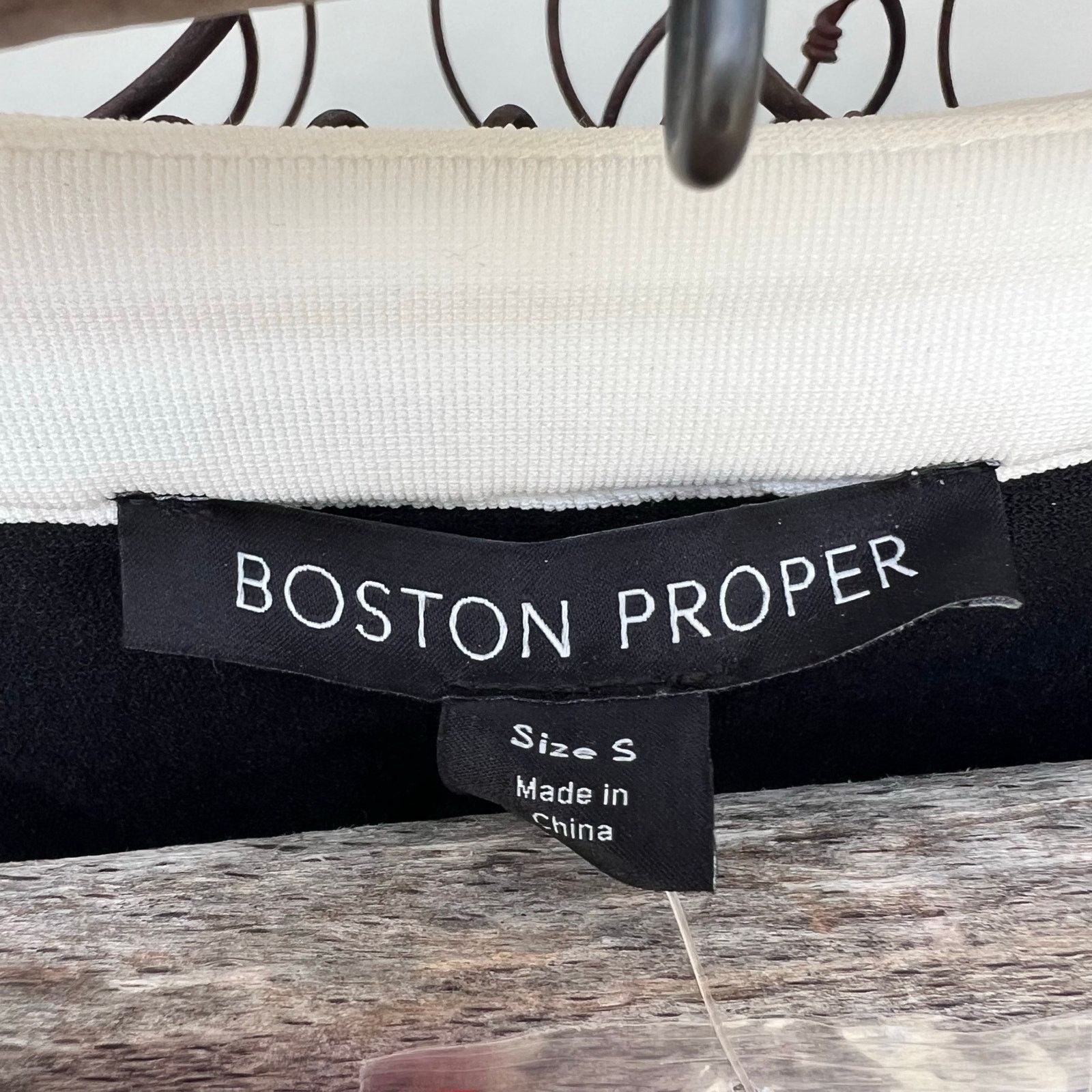 Boston Proper Boston Proper Beyond Travel Color Block Black White Jacket S Size S / US 4 / IT 40 - 2 Thumbnail
