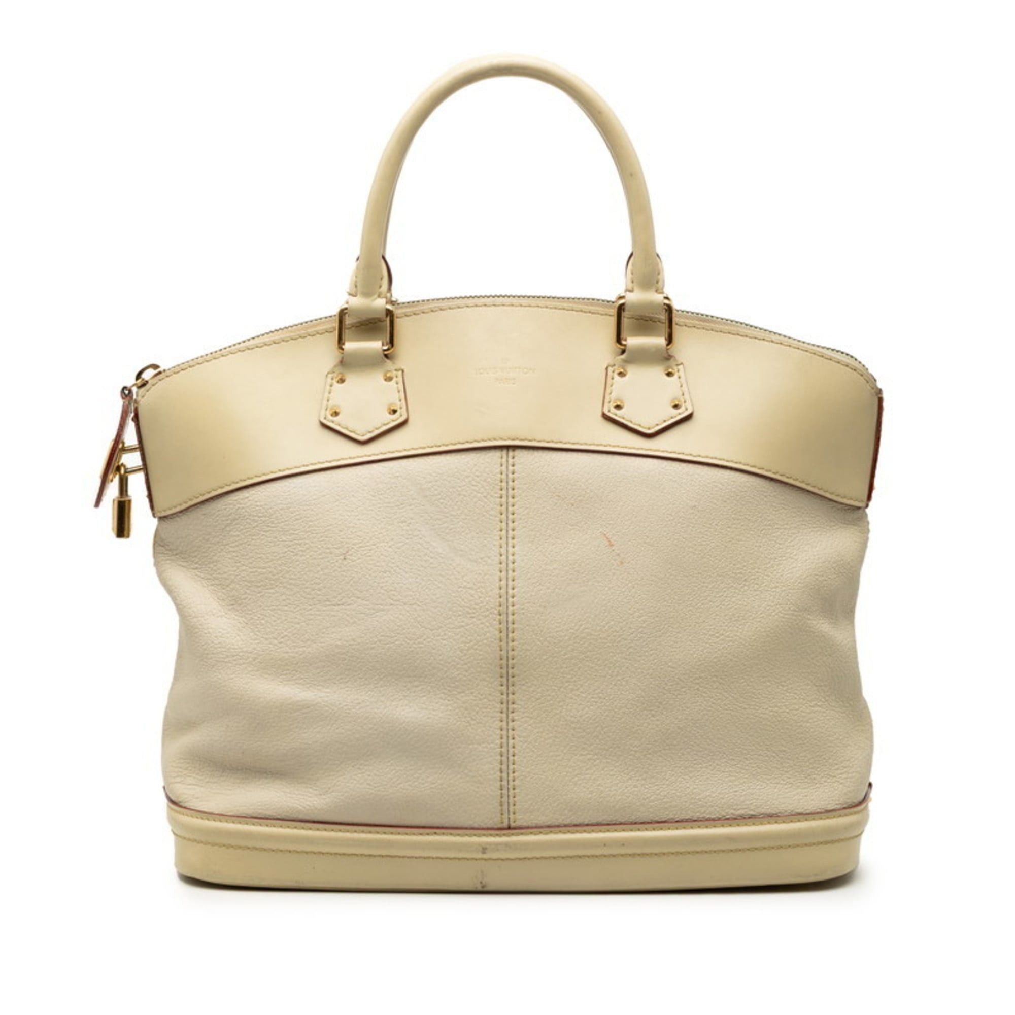 Louis Vuitton Louis Vuitton Lockit MM Handbag M91874 Beige Ivory Leather Women's LOUIS VUITTON Size ONE SIZE - 1 Thumbnail