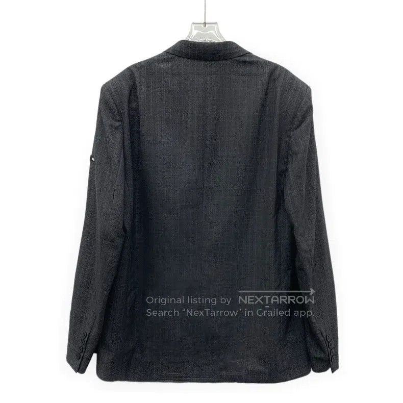 Balenciaga Balenciaga Dark Gray Striped Wool Reversible Single Breast Size US S / EU 44-46 / 1 - 2 Thumbnail