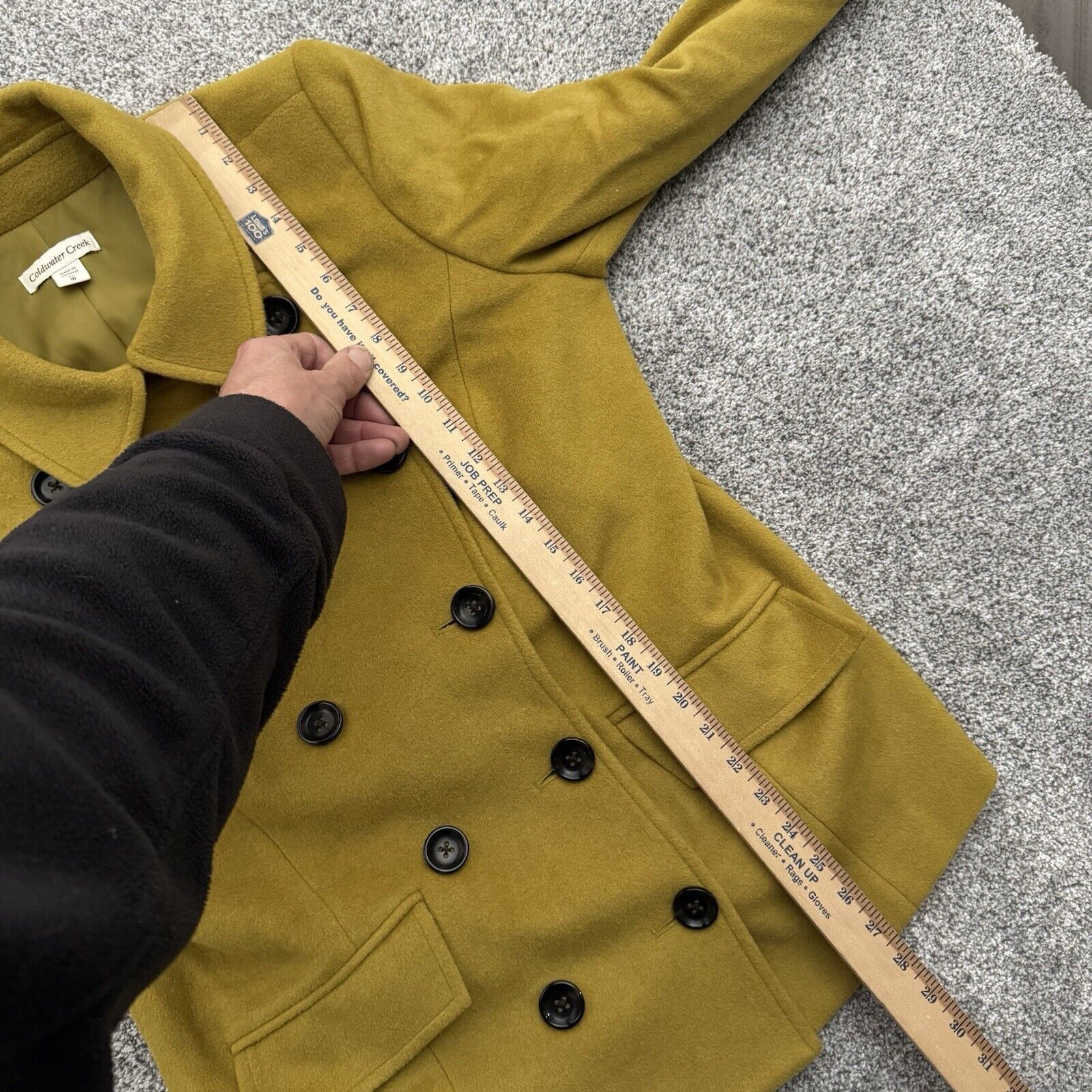 Coldwater Creek Coldwater Creek Wool Blend Winter Coat Women XL 16 Pea Green Size XL / US 12-14 / IT 48-50 - 5 Thumbnail