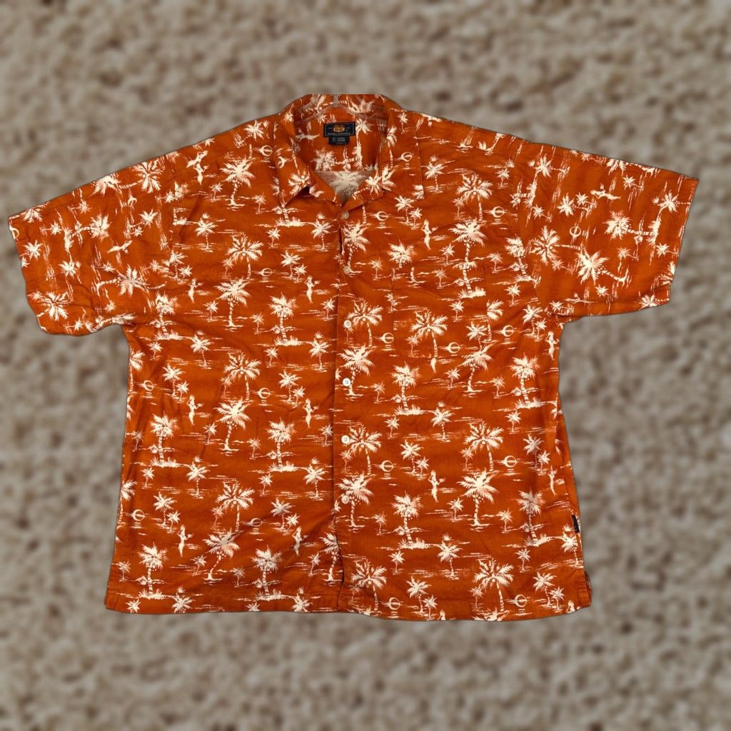 Route 66 VINTAGE Route 66 Shirt Men 2XL Orange Floral Palm Button Up Hawaiian 100% Cotton Size US XXL / EU 58 / 5 - 1 Thumbnail
