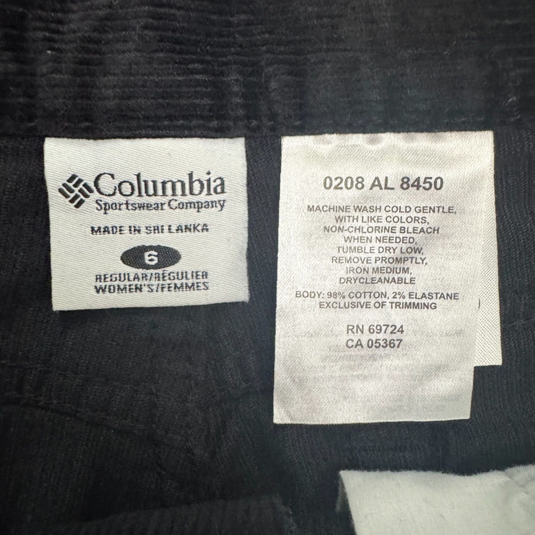 Vintage Columbia Women’s Bootcut Corduroy Pants 6 Black Cotton Mid Rise Classic Outdoor Size 28" / US 6 / IT 42 - 7 Thumbnail
