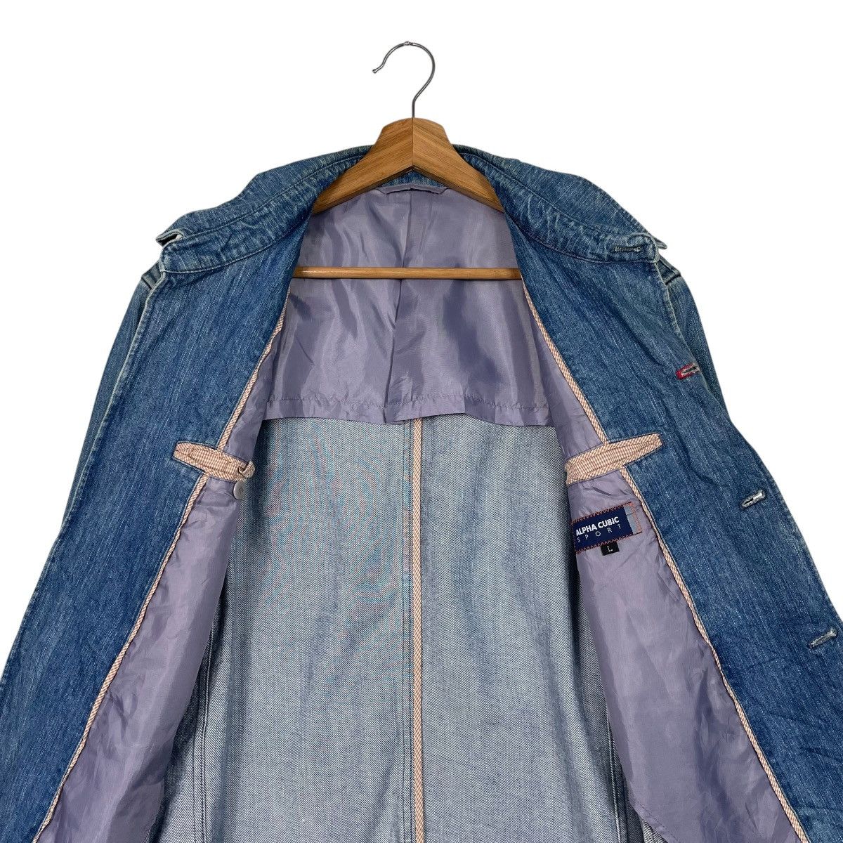 Japanese Brand Alpha Cubic Sport Denim Jacket Size US M / EU 48-50 / 2 - 12 Thumbnail