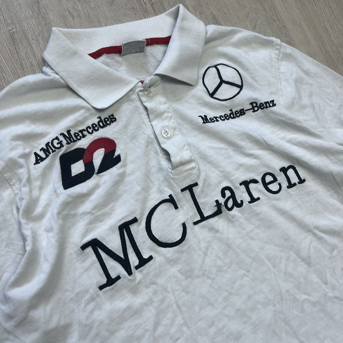 Mercedes-Benz × Vintage Vintage T-shirts Mercedes- Benz Mc Laren AMG D2 Polo Y2K Size US L / EU 52-54 / 3 - 2 Thumbnail