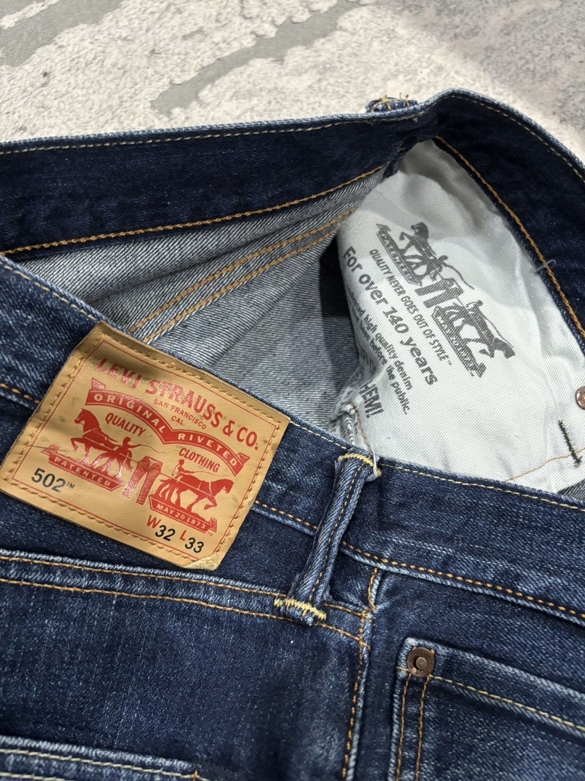 Levi's × Undercover Vintage Levis 502 Blue Faded Distressed Denim Jean Size US 33 - 10 Thumbnail