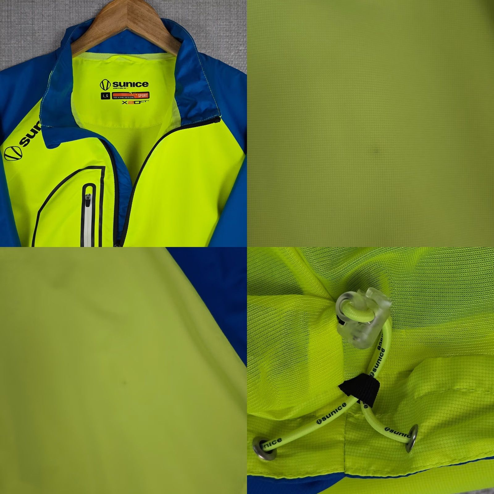 Vintage Sunice X20 Men's 1/2 Zip Short Sleeve Windbreaker Jacket Golf Pullover Large Yellow Merchants/Indoor Styles Size US L / EU 52-54 / 3 - 9 Thumbnail