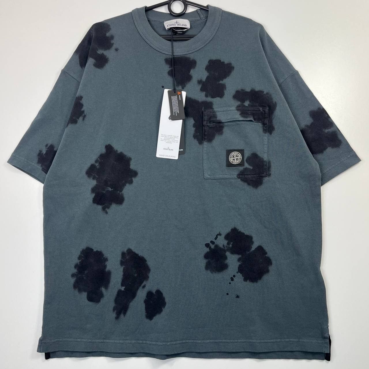 Stone Island Stone Island Hand Dyed T Shirt Blue Grey Pocket Patch Size L Size US L / EU 52-54 / 3 - 1 Thumbnail
