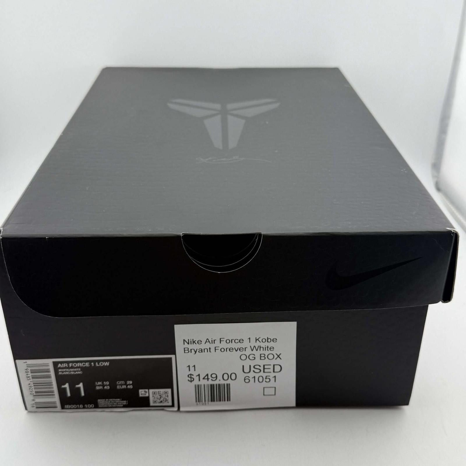 Nike Nike Air Force 1 Kobe Bryant Forever White OG Box Size US 11 / EU 44 - 6 Thumbnail