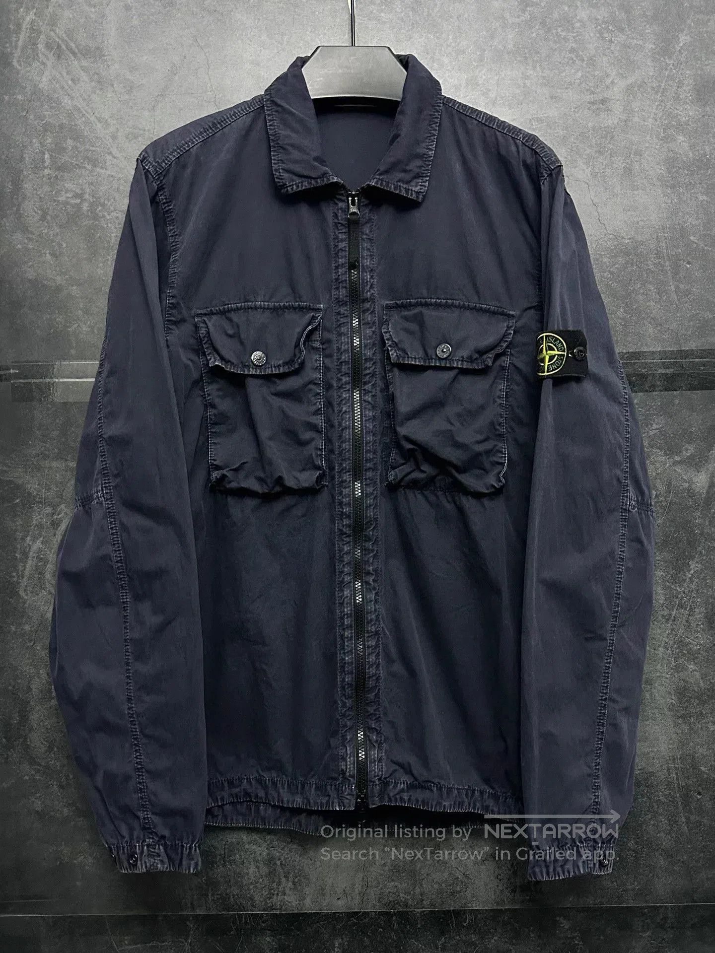 Stone Island Blue Lightweight Jacket with Zip and Pockets. Size US L / EU 52-54 / 3 - 2 Thumbnail