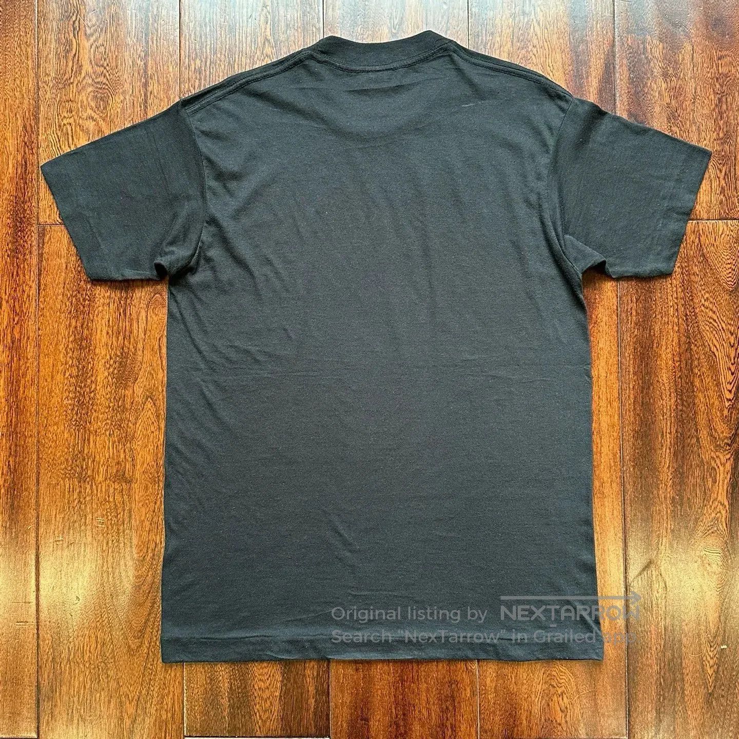 Vintage Vintage 80s Black Faded Blank Tee. Size US M / EU 48-50 / 2 - 2 Thumbnail