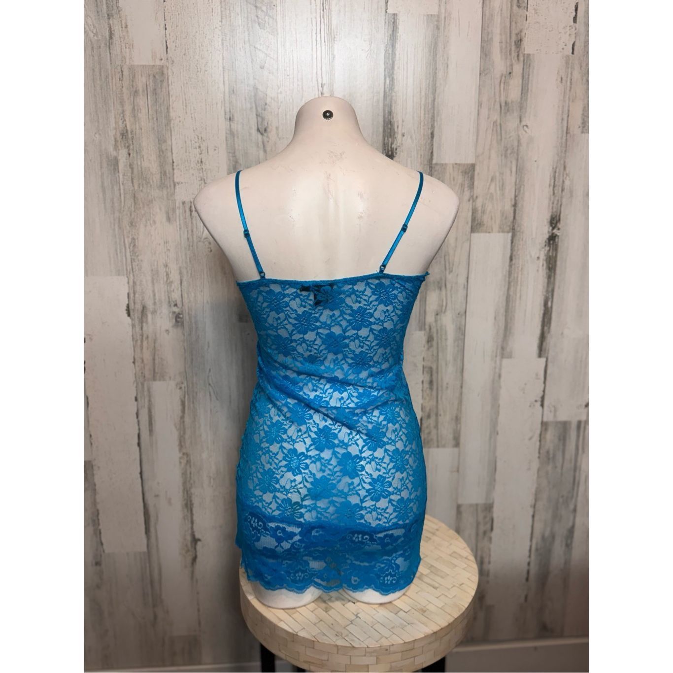 Other Bozzolo Blue Sheer Floral Lace Slip Dress Lingerie Chemise W Size ONE SIZE - 6 Thumbnail