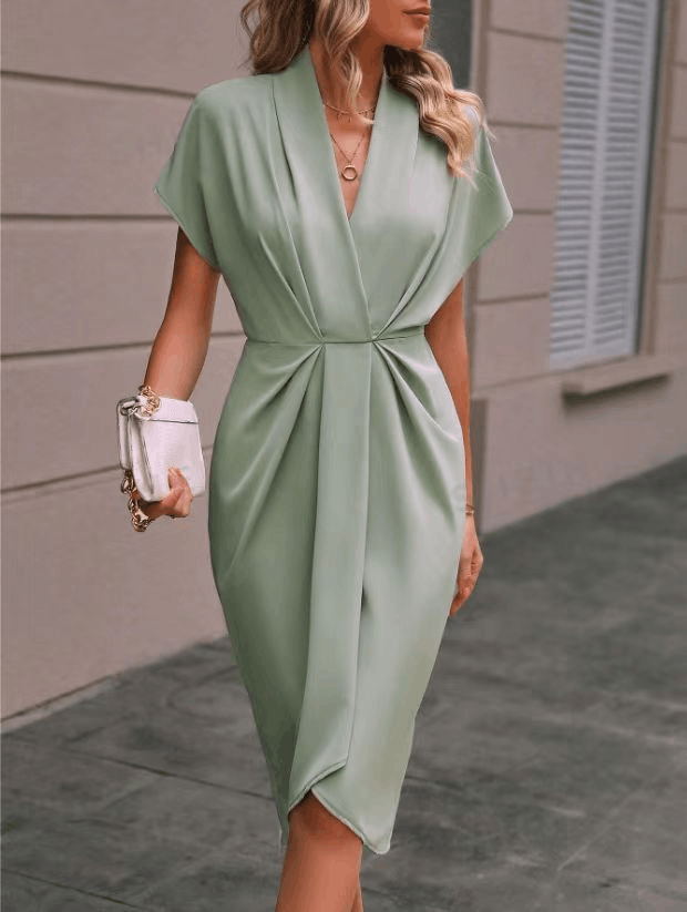 Other Summer Fashion V-neck Short Sleeve Dresses Women Size XL / US 12-14 / IT 48-50 - 1 Thumbnail