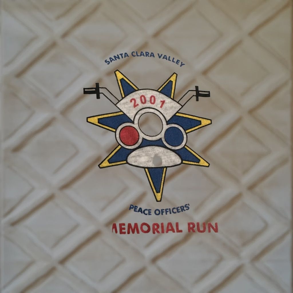 Hanes VINTAGE 2001 Peace Officers Memorial Motorcycle Run Santa Clara, CA T-Shirt 2XL Hanes Gray Shirt Mens Size US XXL / EU 58 / 5 - 1 Thumbnail