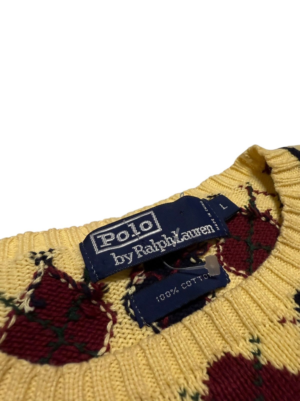 Polo Ralph Lauren Vintage Polo Ralph Lauren diamond pattern jumper sweater Size US L / EU 52-54 / 3 - 2 Thumbnail