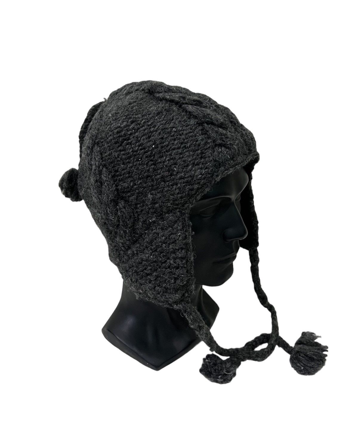 Japanese Brand Japanese Brand Knitted Earflap Beanie Hats Size ONE SIZE - 1 Thumbnail