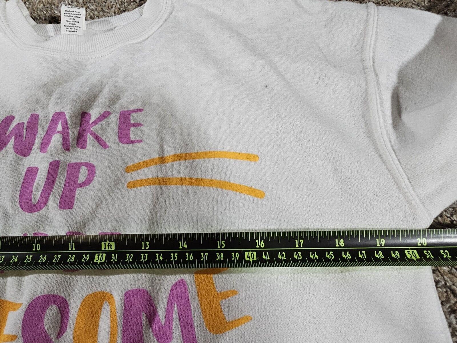 Designer Cat Lady Box Medium Wake Up And Be Pawsome White Sweatshirt Size M / US 6-8 / IT 42-44 - 5 Thumbnail