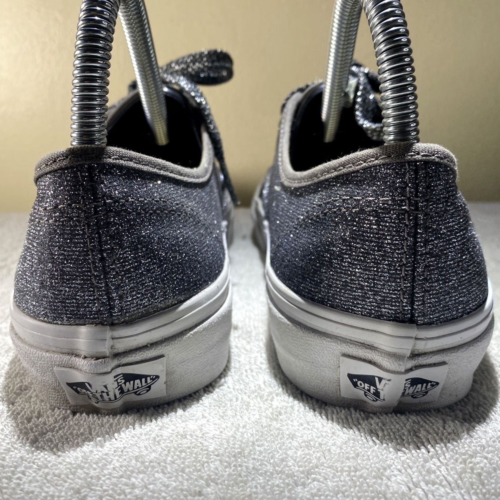 Vintage Grays Women Flat Sneaker Van Glitter Sliver Gray Size 7 Ladies 7 US Gray Size US 7 / IT 37 - 7 Thumbnail