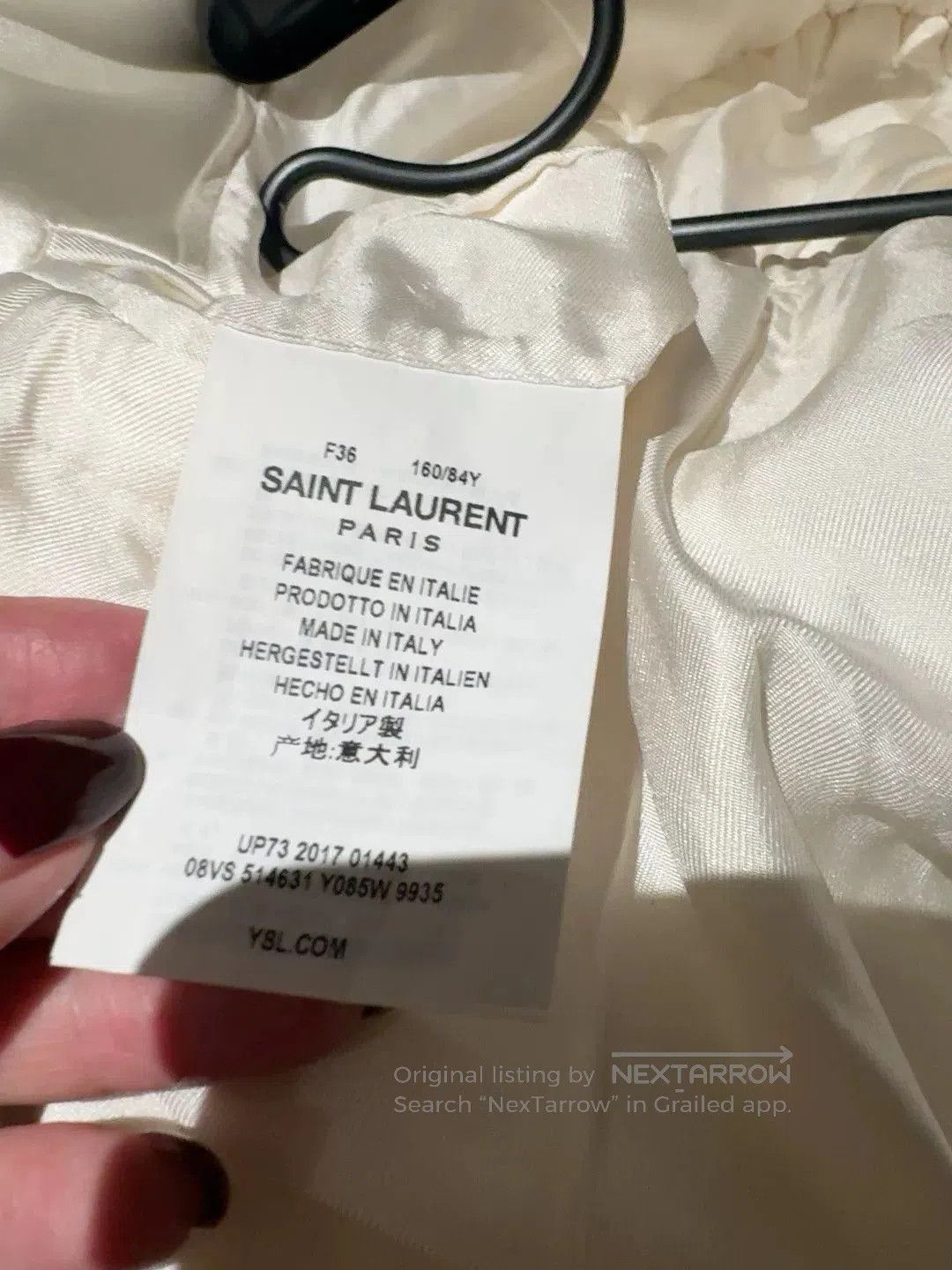 Saint Laurent Paris Saint Laurent Single Button Beige Blazer. Size XS / US 0-2 / IT 36-38 - 5 Thumbnail