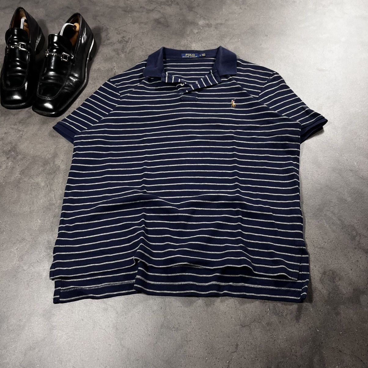 Polo Ralph Lauren Vintage Polo Ralph Lauren Striped Rugby Shirt Oxford Pony Size US L / EU 52-54 / 3 - 2 Thumbnail