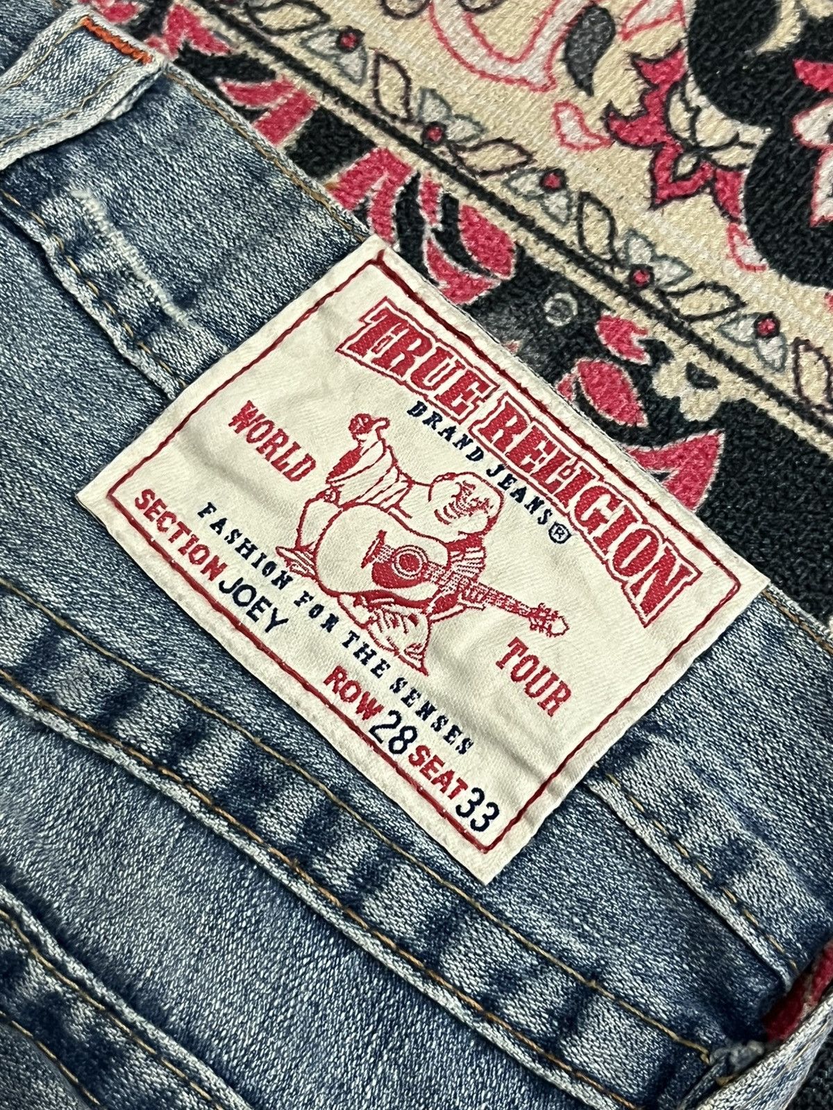 True Religion Vintage True Religion Blue Washed Distressed Flare Jeans Size US 28 / EU 44 - 8 Thumbnail