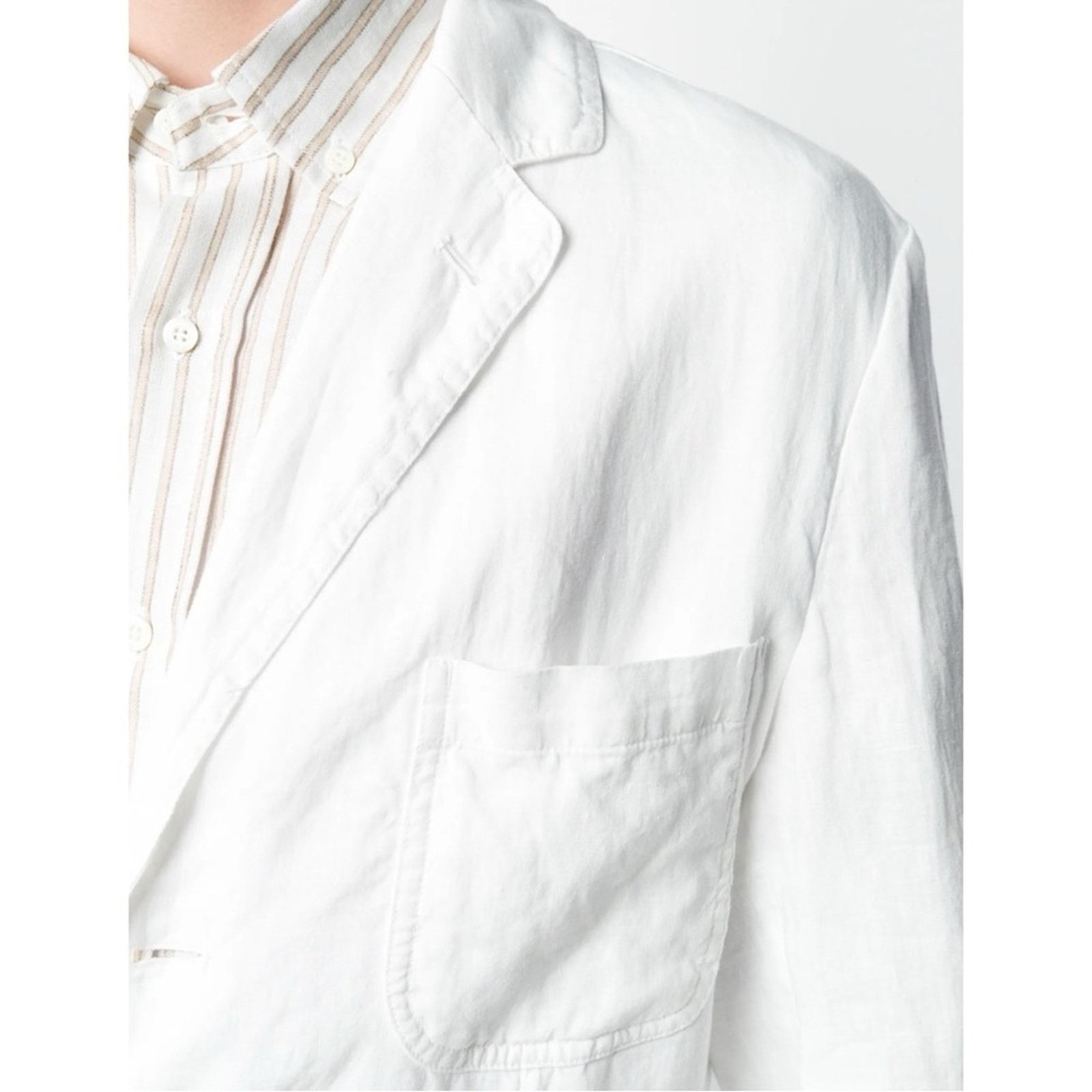 Aspesi Samurai Blazer - White Linen Lightweight Ice Blazer Jacket Size US S / EU 44-46 / 1 - 10 Thumbnail