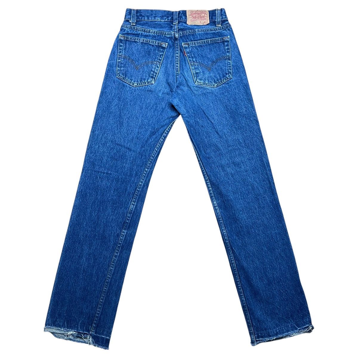 Levi's Vtg 1980s Levi’s 701 Button Fly Student USA Blue Denim Pants Size 25" / US 0 / IT 36 - 2 Thumbnail