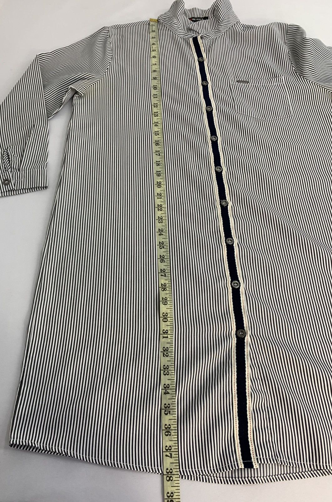 Diesel Diesel Hickory Stripe Selvedge Long Shirt Single Pocket Size L / US 10 / IT 46 - 13 Thumbnail