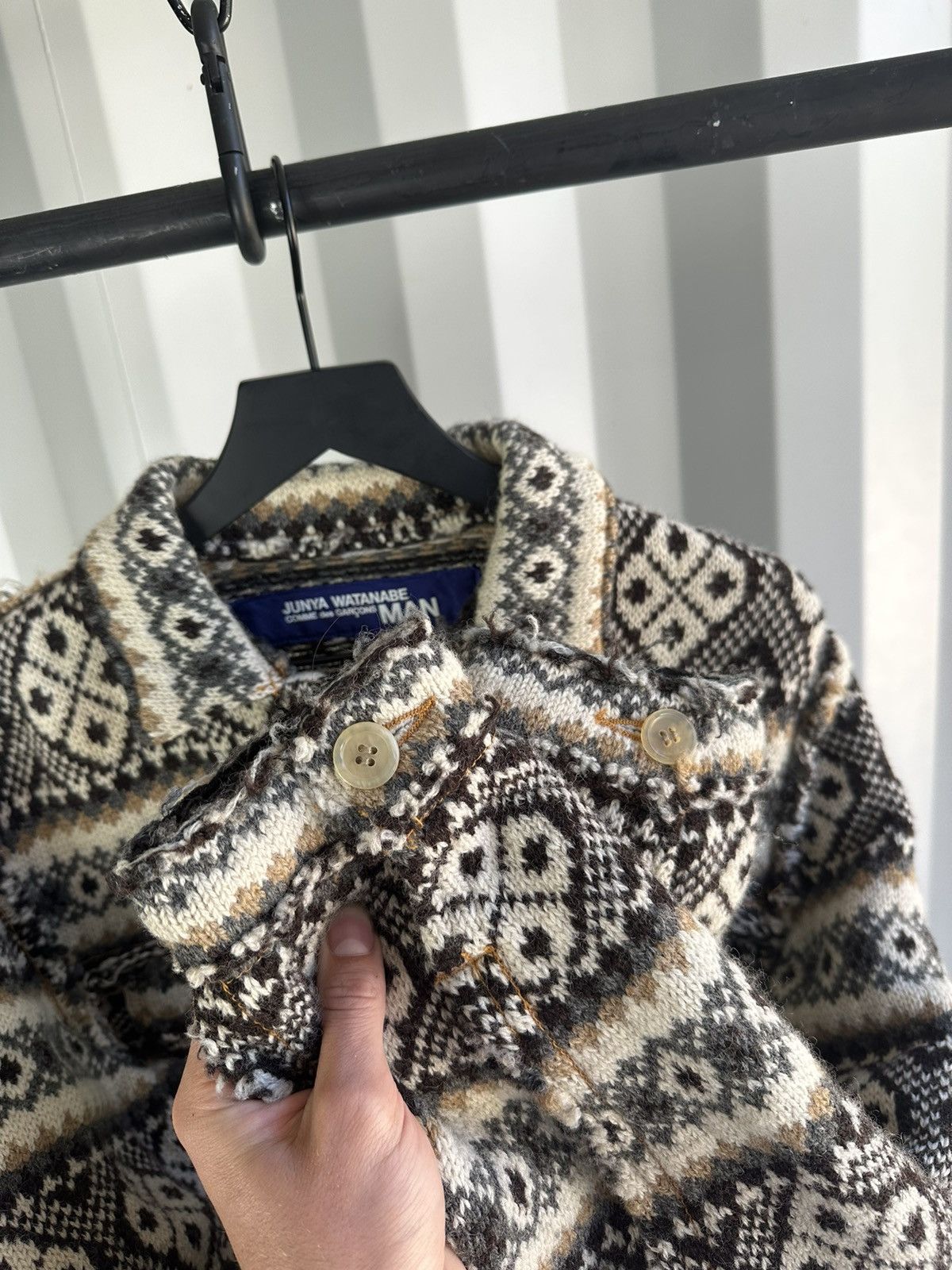 Comme des Garcons Heavy Knit Trucker Jacket Size US M / EU 48-50 / 2 - 7 Thumbnail
