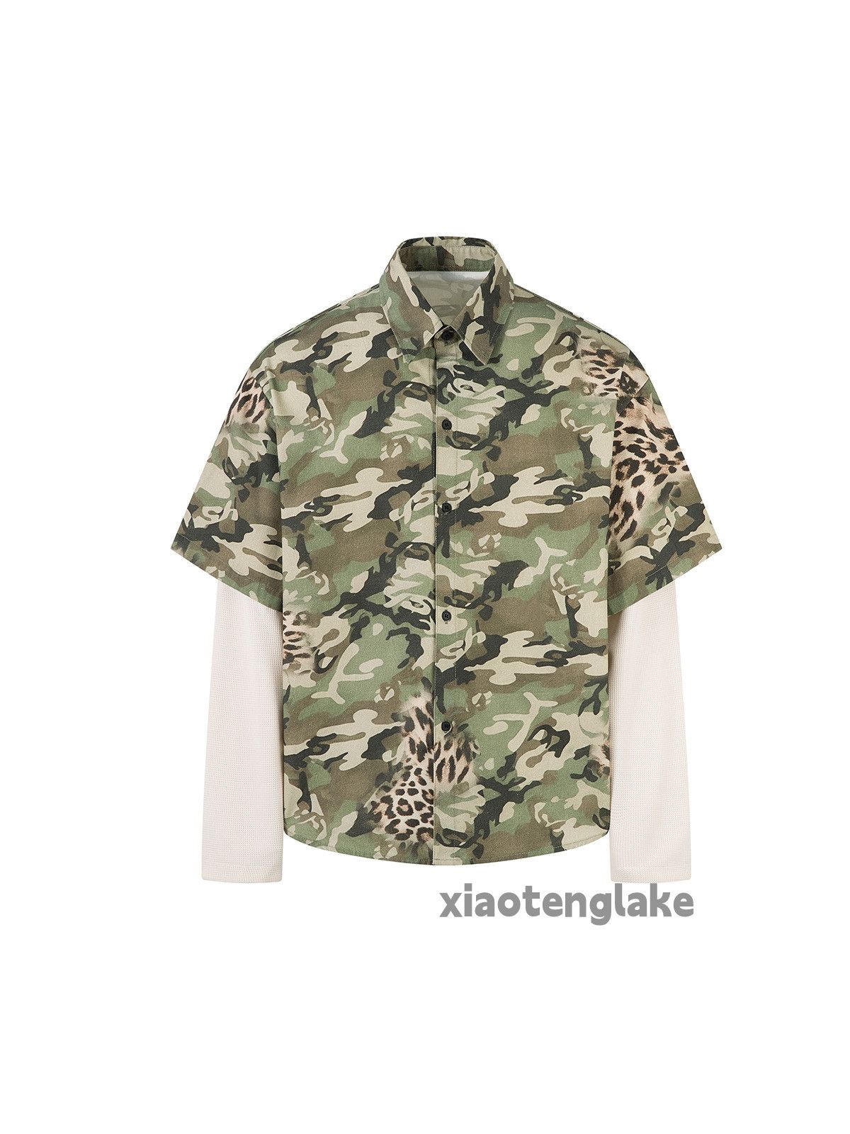 Vintage xz outdoor sports pattern festival leopard camo shirt Size US XL / EU 56 / 4 - 8 Thumbnail