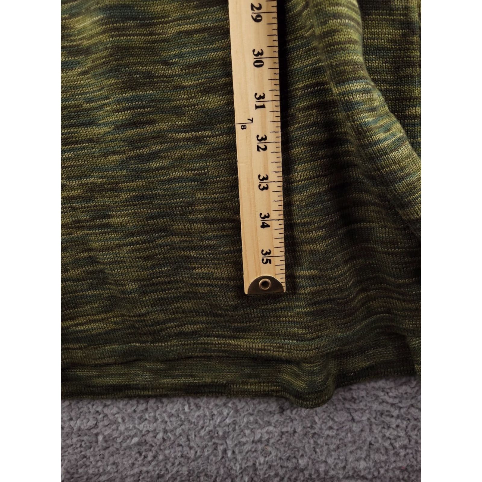 Calvin Klein Calvin Klein Turtleneck Swing Sweater Dress Green Marbled Womens Large Camo Size L / US 10 / IT 46 - 7 Thumbnail