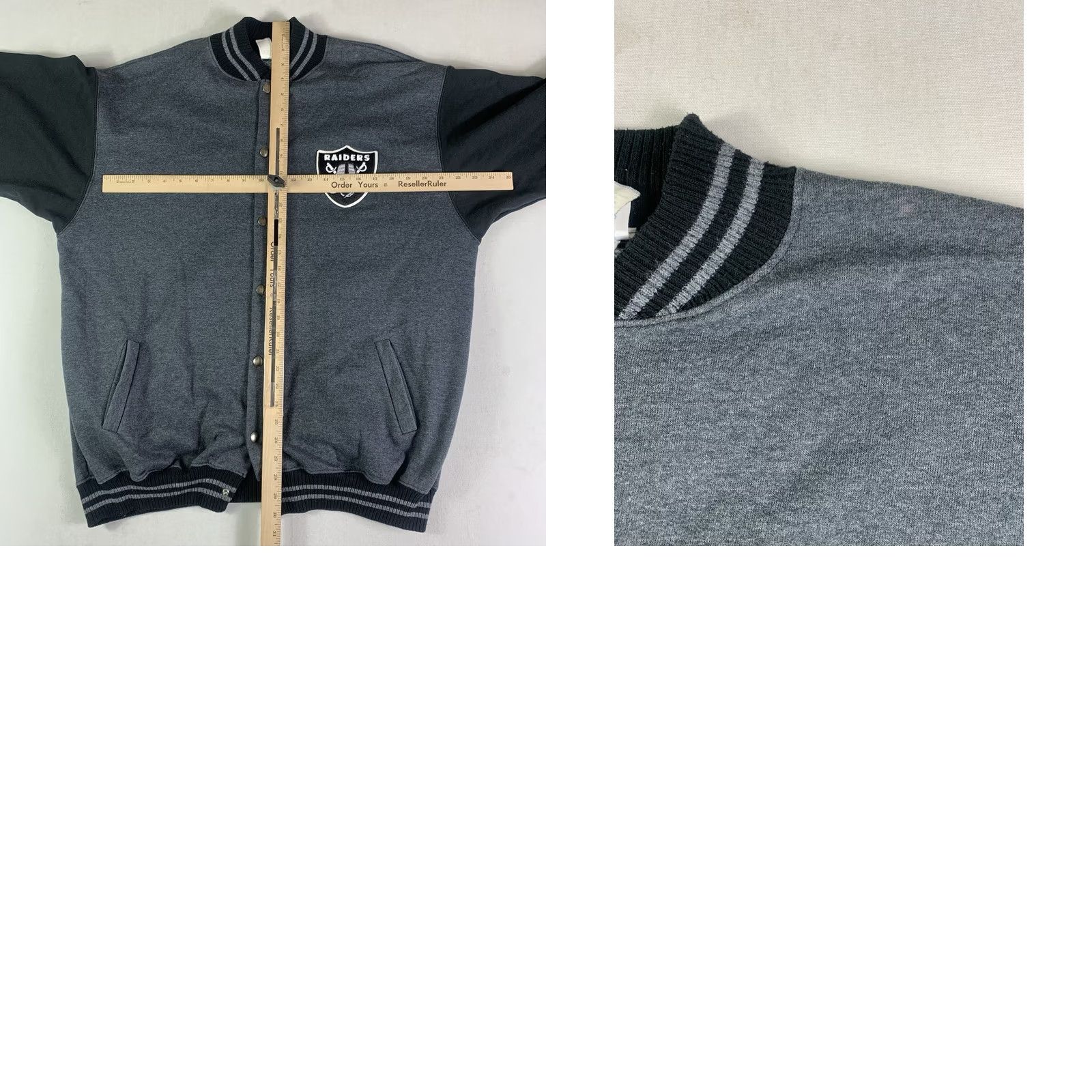 Vintage Vintage Los Angeles Raiders Varsity Jacket Mens XL button snap Oakland Lightweight Size US XL / EU 56 / 4 - 8 Thumbnail