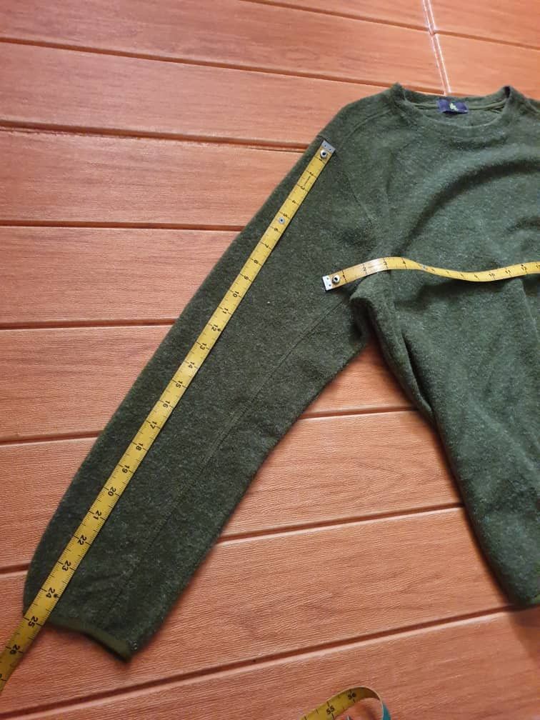 Japanese Brand Logos green utility outdoor wool sweatshirt Size US XL / EU 56 / 4 - 7 Thumbnail