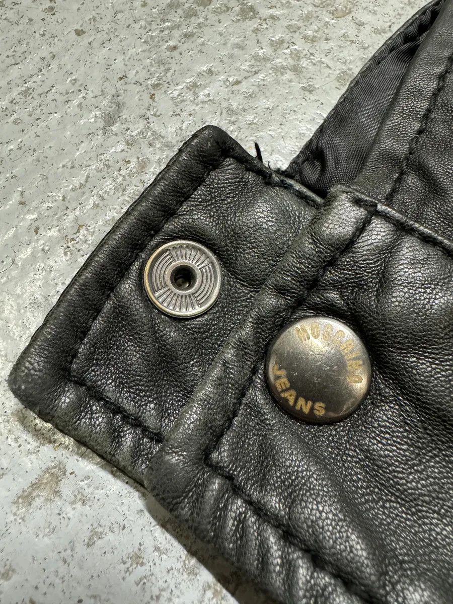 Moschino 2000s Moschino Multi Zips Circle Black Leather Jacket Size US M / EU 48-50 / 2 - 8 Thumbnail