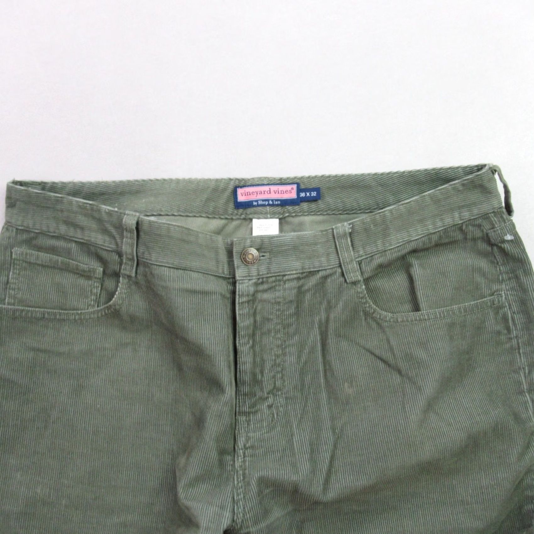 Vineyard Vines Vineyard Vines Jeans Mens 36X32 Straight Leg Work Wear Green Corduroy Jeans Size US 36 / EU 52 - 2 Thumbnail